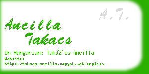 ancilla takacs business card
